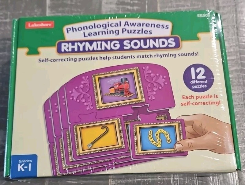 Lakeshore Learning Puzzles – Rhyming Sounds (EE909) Grades K-1, NEW SEALED