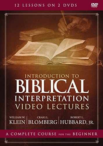 Introduction to Biblical Interpretation – DVD, by Klein William W.; – Very Good