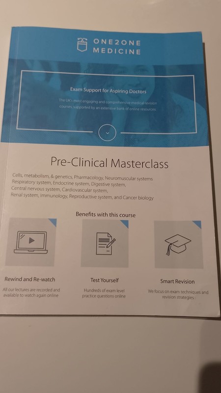 One 2 One Medicine Pre- Clinical Masterclass book
