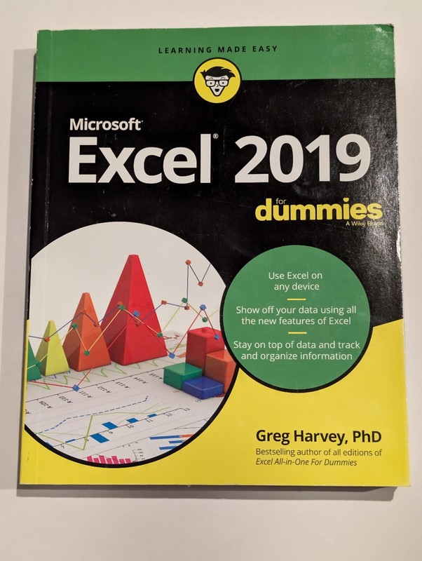 Excel 2019 for Dummies by Greg Harvey, PhD (2018, Trade Paperback) Easy Learning