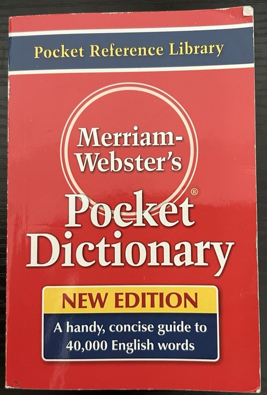 Merriam-Webster Pocket Dictionary New Edition Paperback Pocket Reference Library