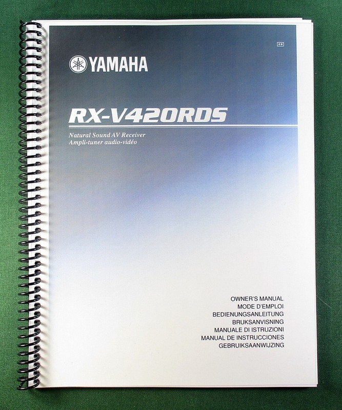 Yamaha RX-V420RDS Instruction Manual: 57 Pages & Protective Covers!