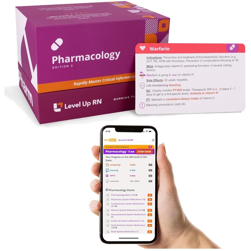 Nursing School Essentials – Pharmacology Flash Cards