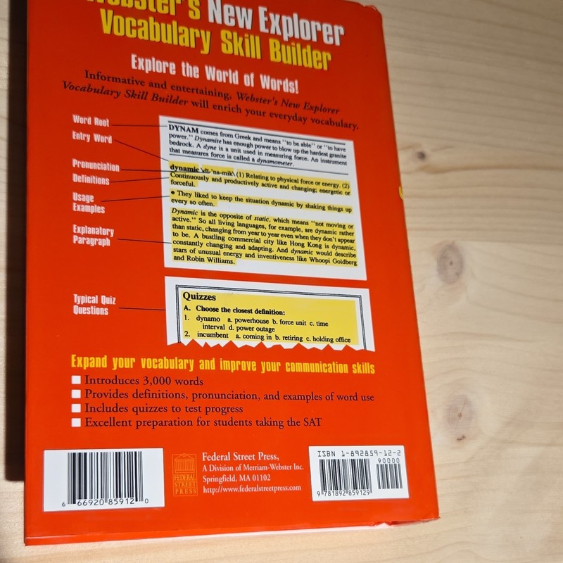 Webster's New Explorer Vocabulary Skill Builder Federal Street Press Intermedia… gallery