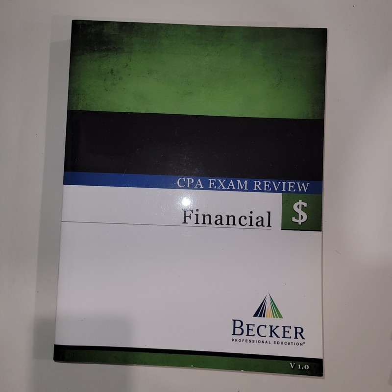Becker CPA Exam Review Financial V 1.0 in Excellent Cond.