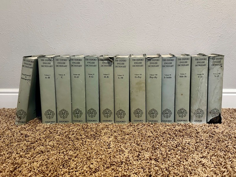 Oxford English Dictionary: 13 Volume Set, 1970, First Edition / Third Printing