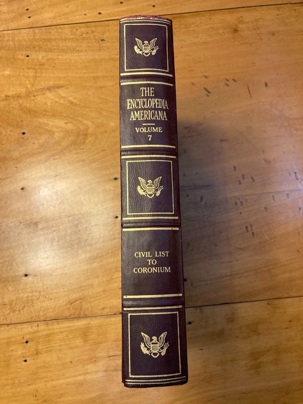 Encyclopedia Americana, 1954 Volume 7, Civil List To Coronium