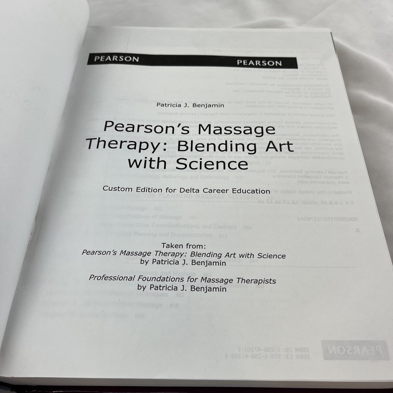 Pearson’s Massage Therapy Blending Art W/ Science Textbook. Delta Career Edu gallery