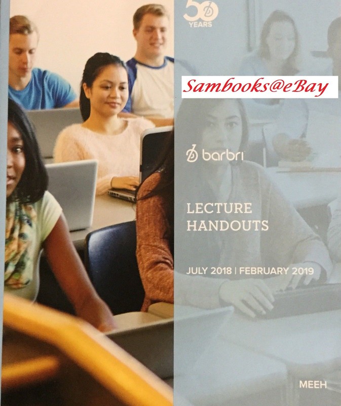 RECENT 2018 ~ 2019 Barbri Lecture Handouts For MEE (UBE) Bar Review