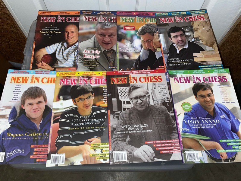 New in Chess Magazine 2010 Volumes 1-8 Set Carlsen Kramnik Karpov Anand Delucia