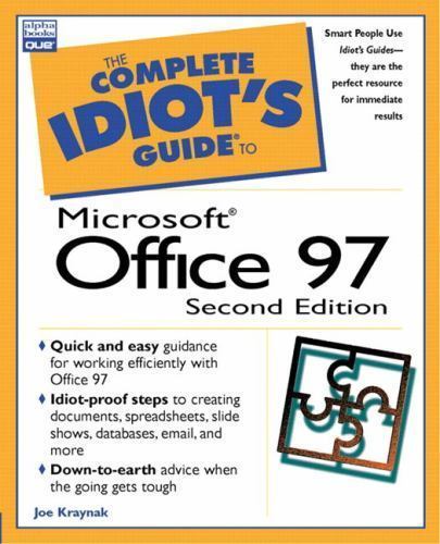 Complete Idiot’s Guide to Microsoft Office 9- paperback, Joe Kraynak, 0789716089