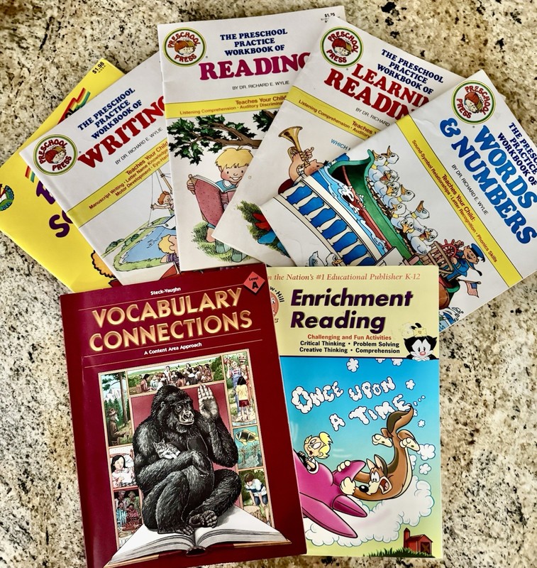 Vintage Preschool Workbooks Preschool Press -Preschool-K- Grade 1 -Grade 2 LOT