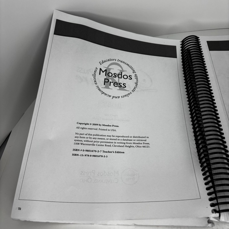 Mosdos Press Literature: Ruby, Teacher’s Edition Part One- Good gallery