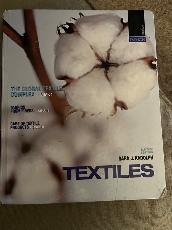 Fashion Ser.: Textiles by Anna L. Langford and Sara J. Kadolph (2010, Hardcover)
