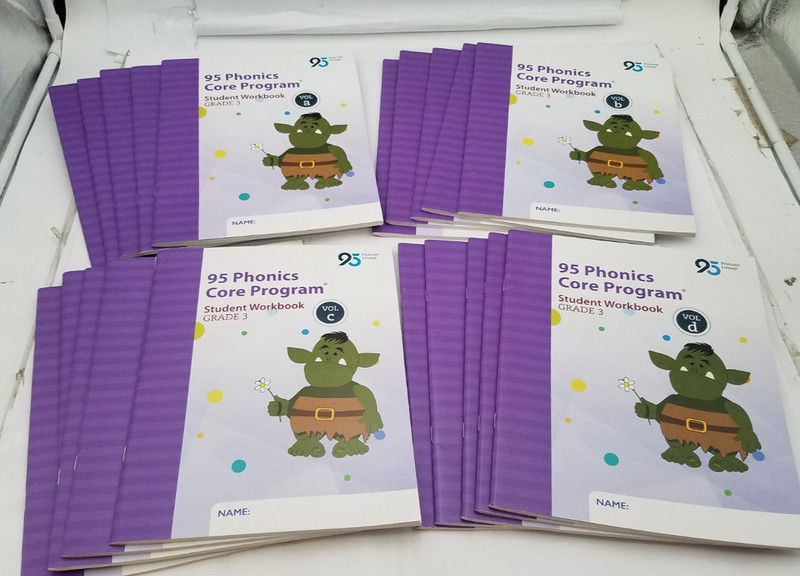 95 Phonics Core Program, Gr 3-Student Wkbk Set (A,B.C,D) for 5 Students-20 books
