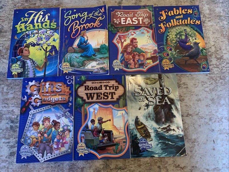 Abeka FOURTH 4th Grade Child / Student Homeschool Books, Readers Incomplete