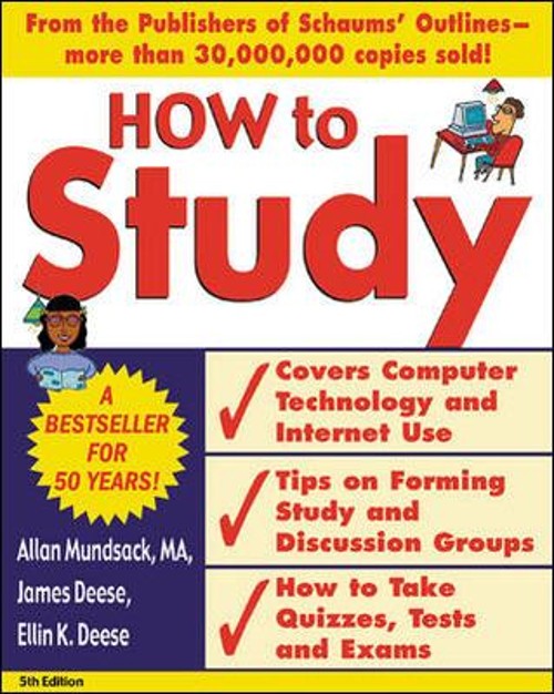 How to Study 5/e Paperback James, Deese, Ellin K., Mundsack, Alla