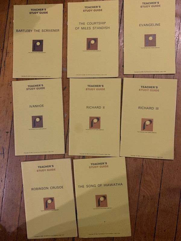Lot 8 Teacher’s Study Guides – Classics (Ivanhoe/Richard II/III/Crusoe/Hiawatha