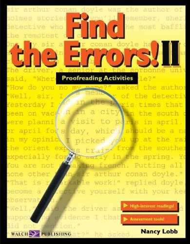 Find the Errors! II: Proofreading – Paperback, by Lobb Nancy – Very Good