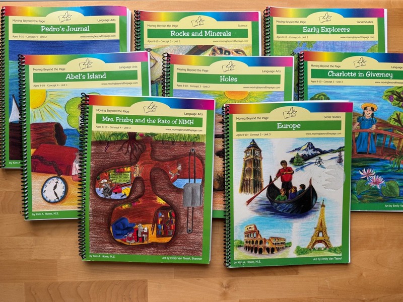 Moving Beyond the Page 4th grade Ages 8-10 lot of 8 units - language, etc.