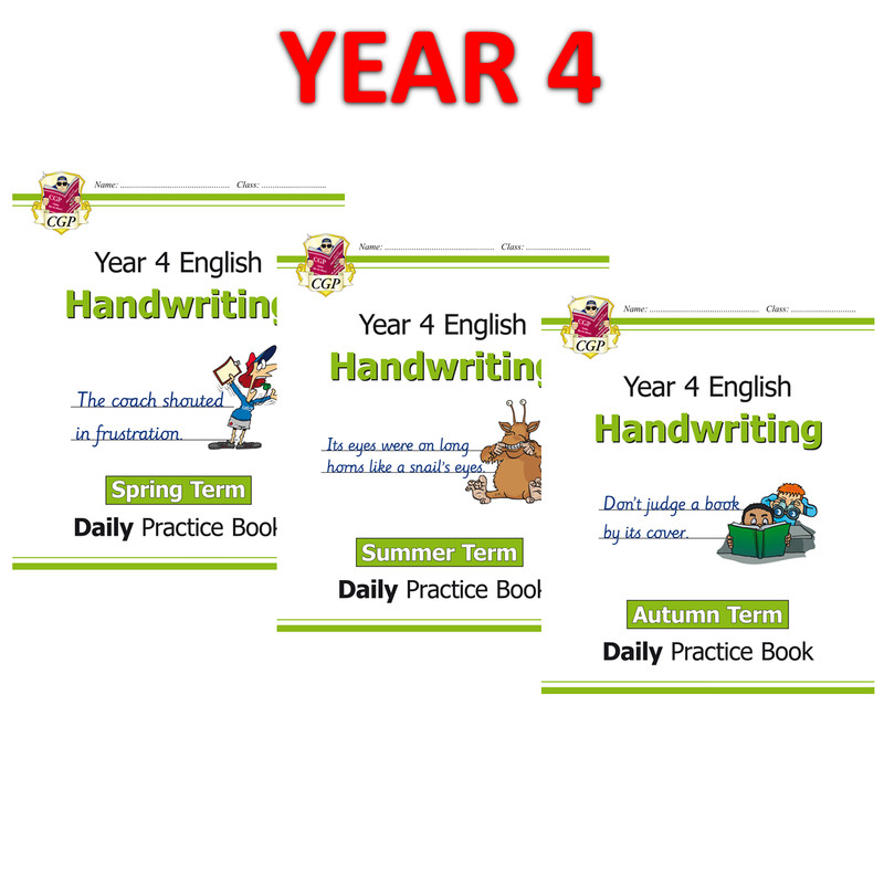 KS2 Year 4 English Handwriting Daily Practice Books 3 Books Bungle Ages 8-9 CGP