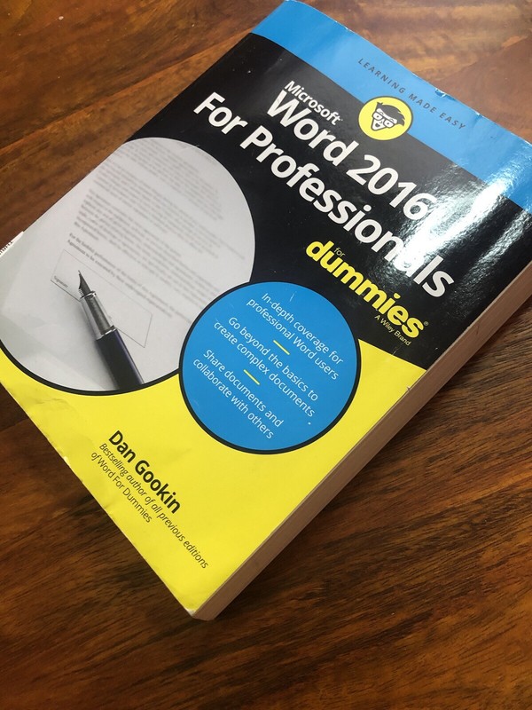 Word 2016 For Professionals For Dummies