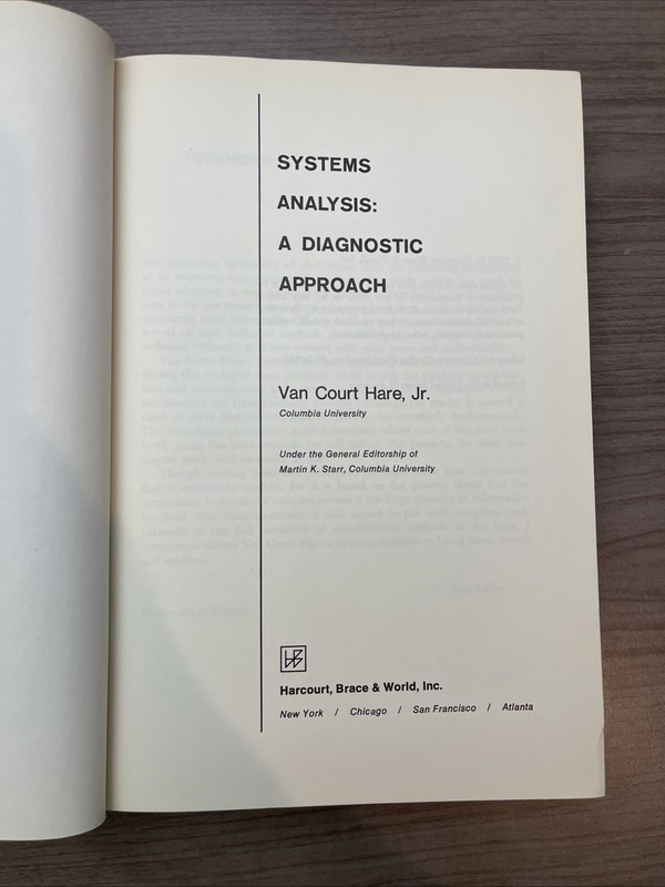 Systems Analysis: A Diagnostic Approach Van Court Hare, Jr. gallery