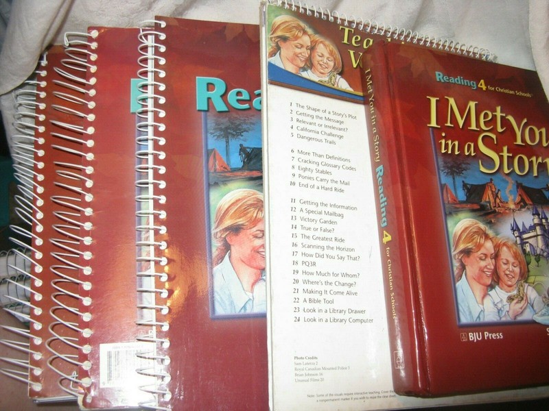 5 pc. SET BJU 4TH READING- I MET YOU IN A STORY – 2ND EDITION ALMOST COMPLETE