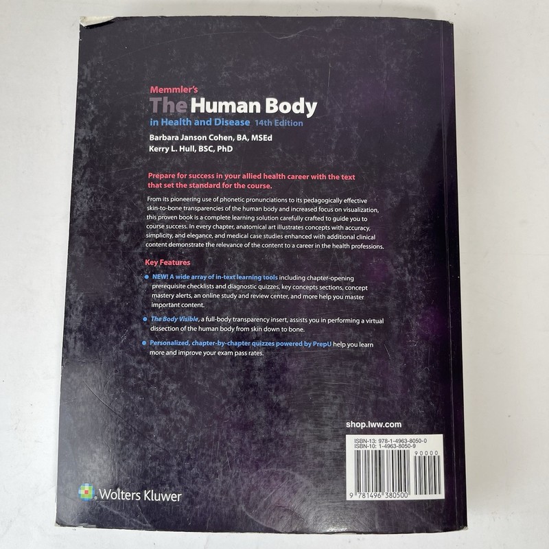 Memmler's The Human Body in Health & Disease Barbara Jansen Cohen 14th Ed 2018 gallery