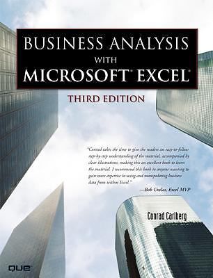 Business Analysis With Microsoft Excel – 0789736640, paperback, Conrad Carlberg