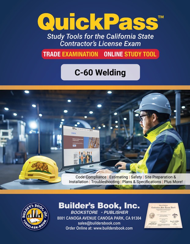 Welding License Examination (C-60) – QuickPass Study Guide w/Online Software