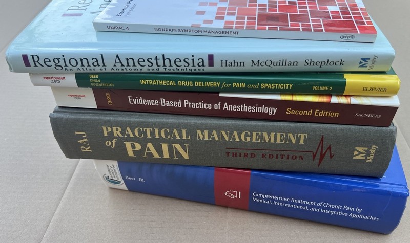 Lot of 6 Pain Management & Anesthesiology Medical Textbooks Springer Elsevier gallery