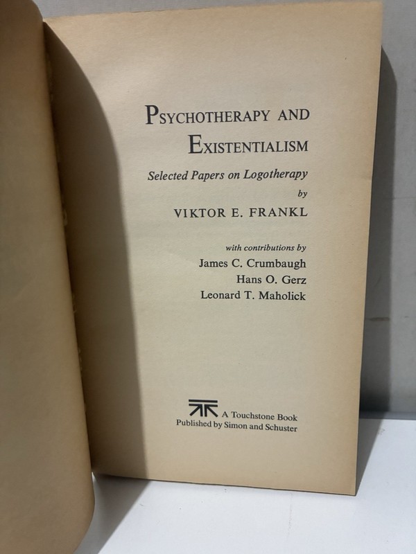 Psychotherapy and Existentialism – Viktor E Frankl PBCK 1967 6th Print - Good gallery