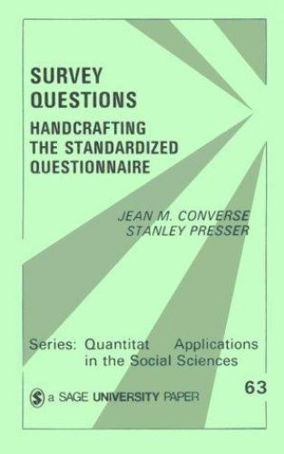 Survey Questions: Handcrafting the Standardi- paperback, 9780803927438, Converse