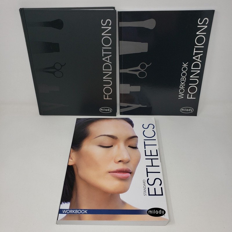 Milady Foundations Book, Workbook, and Standard Esthetics Fundamentals Workbook