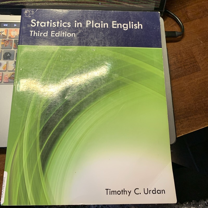 Statistics in Plain English Third Edition by Timothy C. Urdan (2010, Trade…
