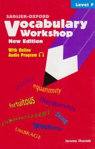 Vocabulary Workshop: Level F – Paperback By Shostak, Jerome – ACCEPTABLE