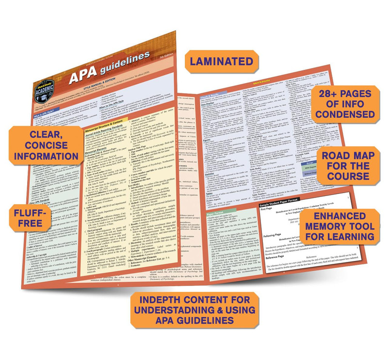 APA Guidelines: Quickstudy Laminated Reference Guide gallery