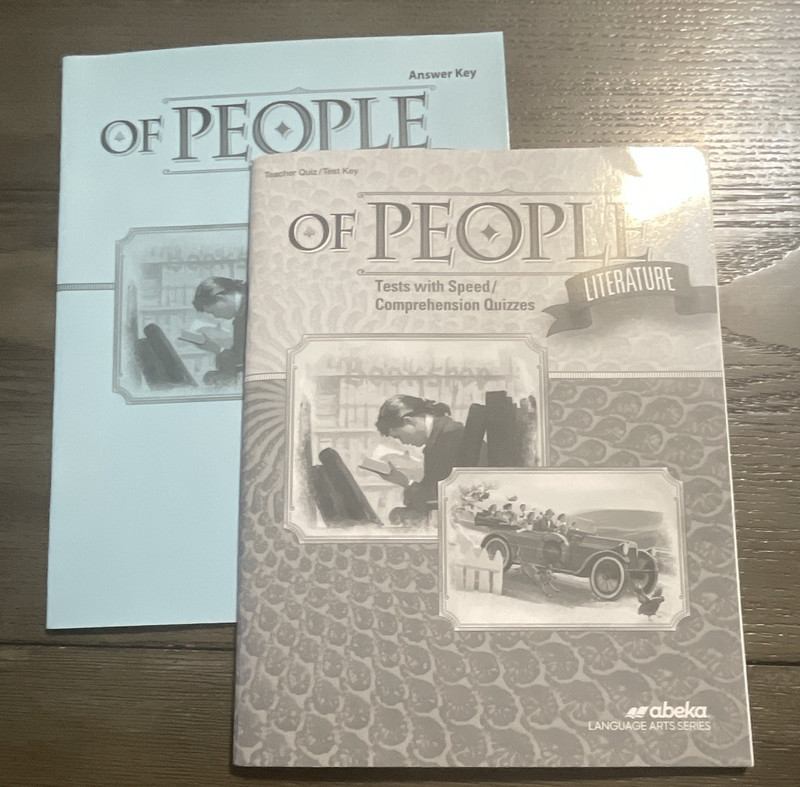 Abeka Of People Literature Tests + Speed & Comprehension Quizzes Answer Key