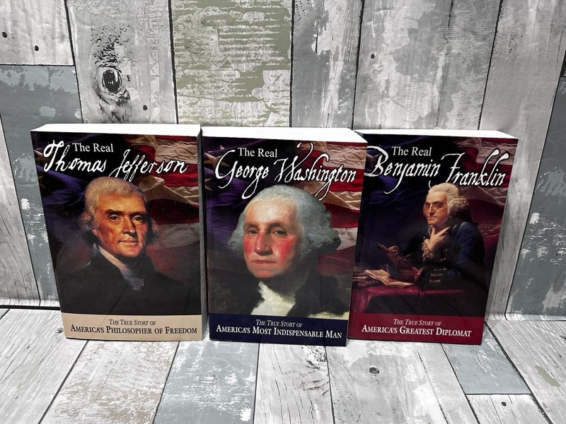 Lot of 3 Books Thomas Jefferson Benjamin Franklin George Washington Presidents