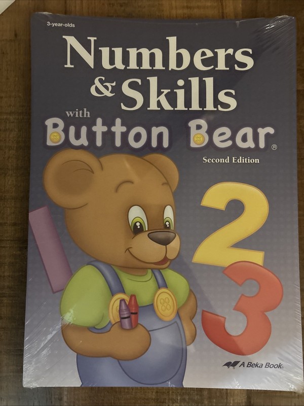 Abeka Preschool 3 Year Old Number Skills With Button Bear Homescho NIP Unbound