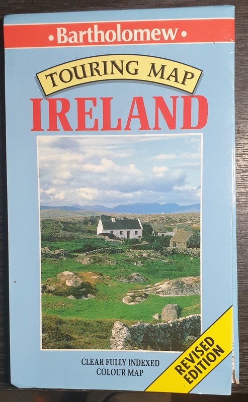 Ireland Touring Map Bartholomew. 1″ to 7.5 miles Fully and clearly detailed