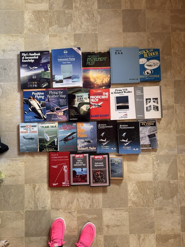 20+ Aviation Pilot Training Books, VHS & Cassette Lot FAA IFR VFR Study Guides