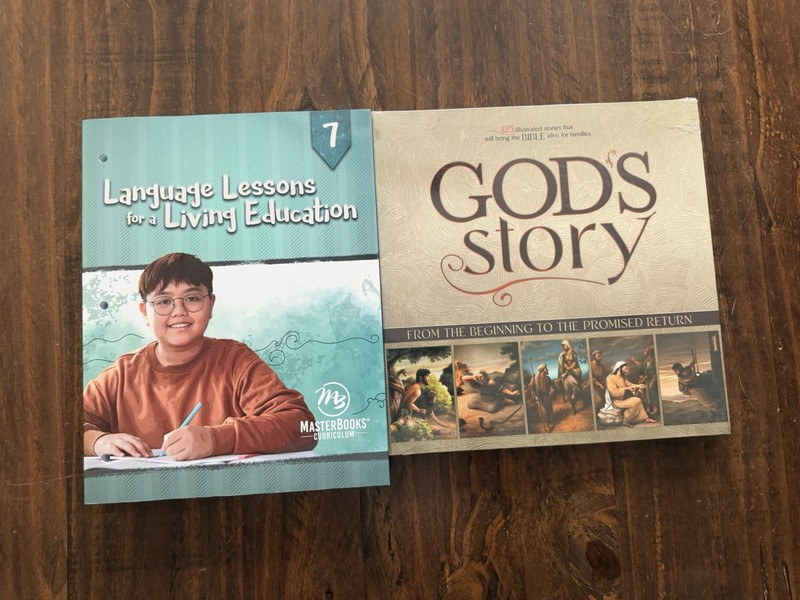 Master Books Language Lessons Living Education 7 & God’s Story Lot