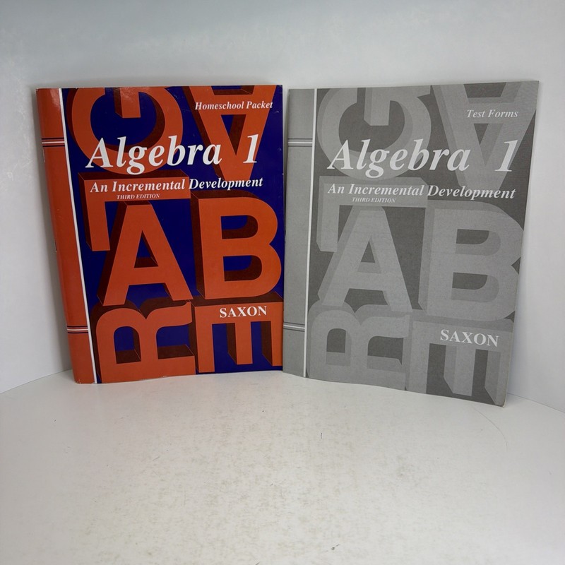 Saxon Algebra 1 3rd Edition Lot – Homeschool Packet & Test Forms Paperback