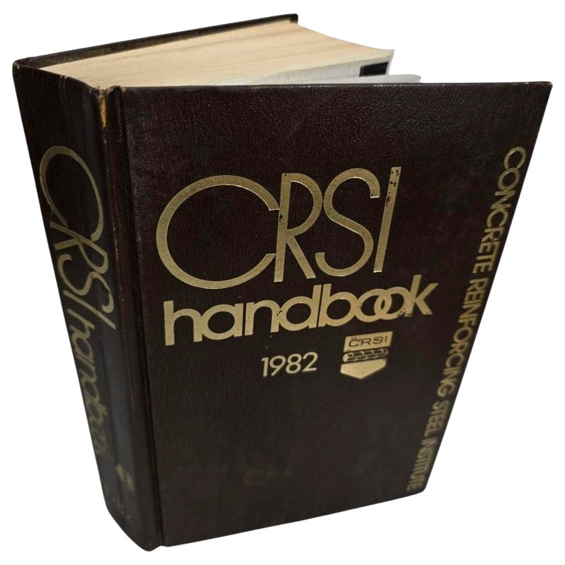 CRSI Handbook 1982 Concrete Reinforcing Steel Institute HC Engineering Book Vtg