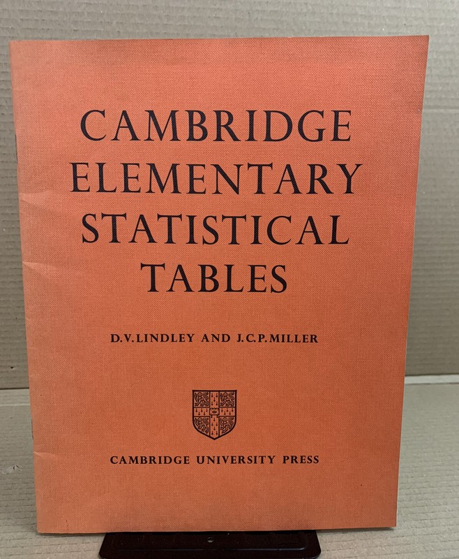 Cambridge Elementary Statistical Tables – Vintage Paperback – 1983