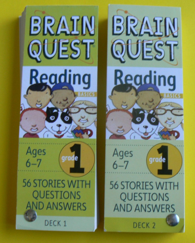 Brain Quest READING, gr.1 Ages 6-7 Deck 1 & Deck 2 Workman Publ 56 Stories Q&A