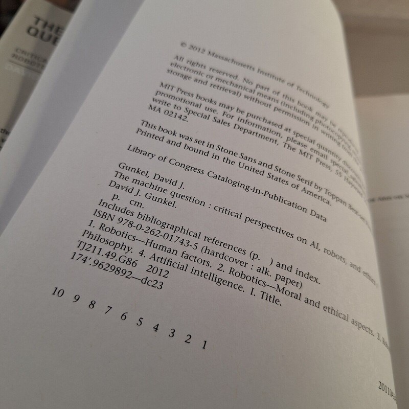 Machine Question : Critical Perspectives on AI, Robots, and Ethics by David... gallery