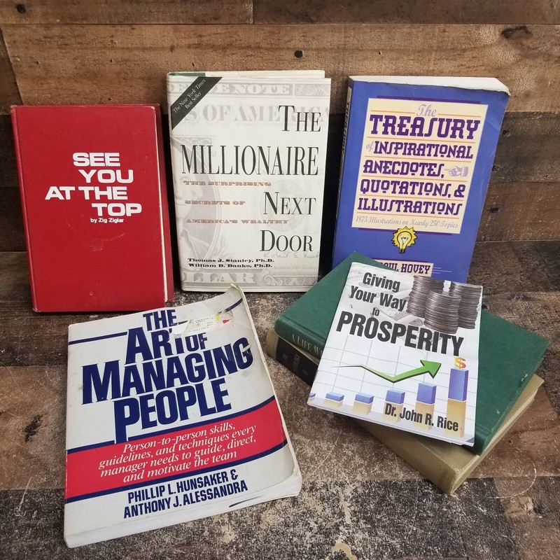 Lot Of 7 Self help Books Managing People Psychology Inspirational Money ETC.